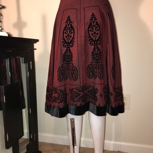 Velvet Embellished Dress Skirt